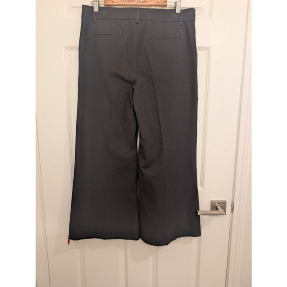 NWT Women's FRAME Black Le Crop Palazzo Wide Leg Trousers Sz 12 work wear office - Picture 7 of 14